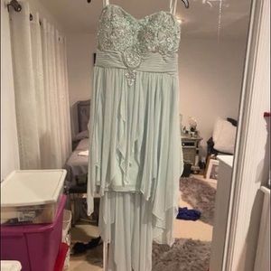 Junior Sea Foam Green Semi Formal Dress